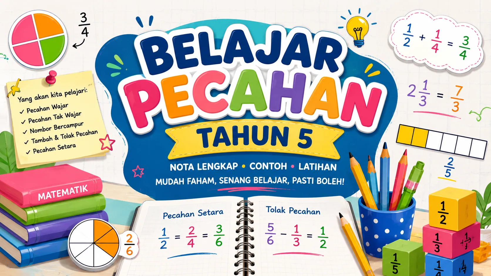 Belajar Pecahan Tahun 5