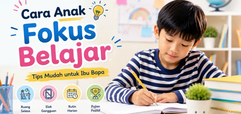 Cara Anak Fokus Belajar