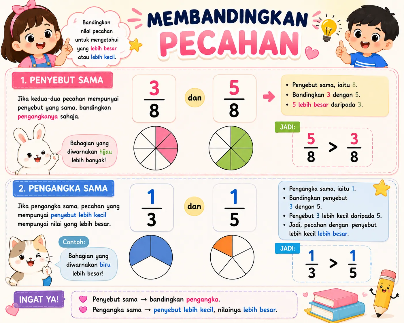 Membandingkan Pecahan