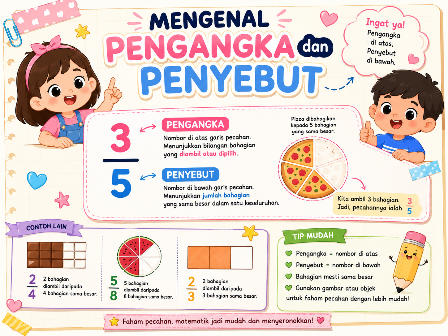 Mengenal Pengangka dan Penyebut