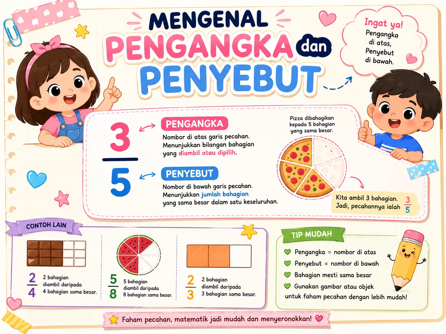 Mengenal Pengangka dan Penyebut