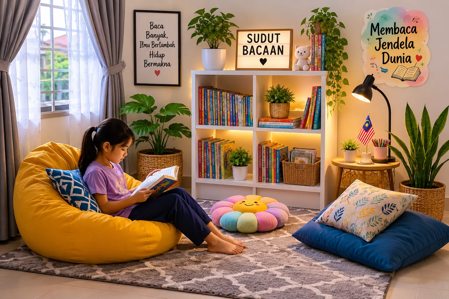 Sudut bacaan ideal dan selesa di rumah