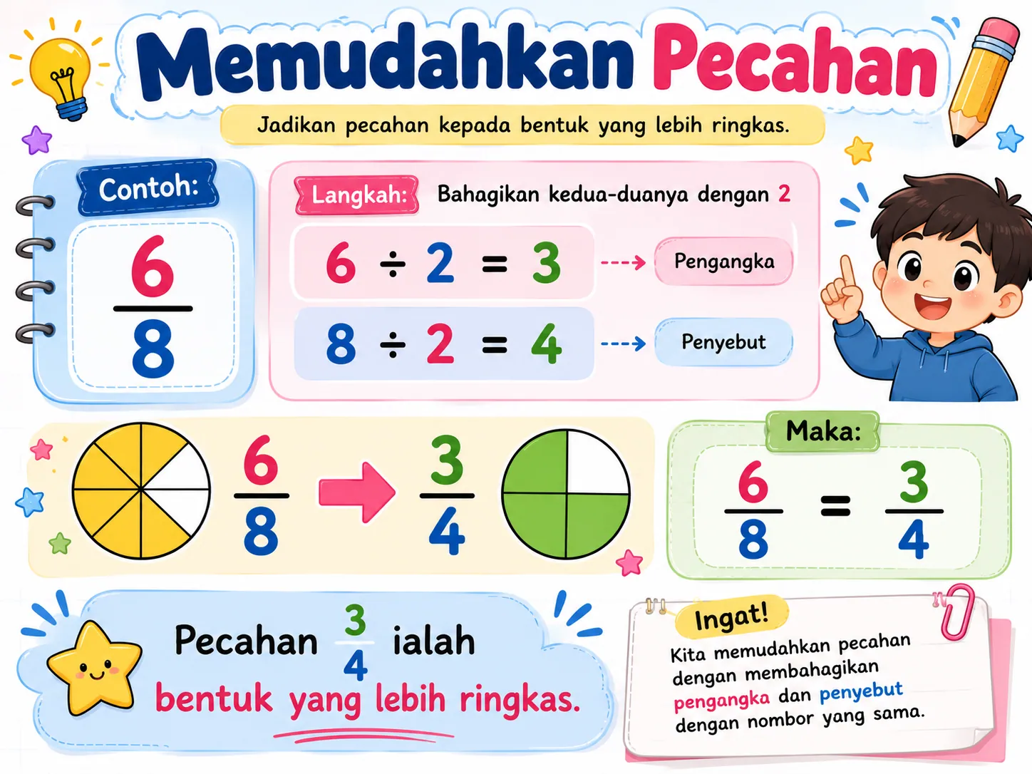 memudahkan pecahan