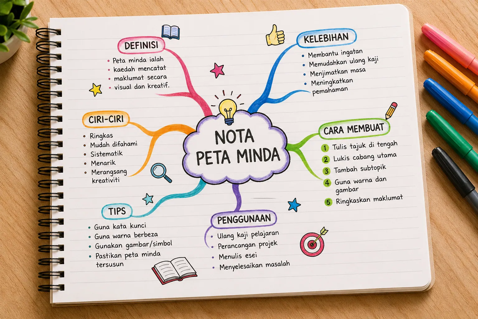 Nota peta minda sebagai teknik membaca untuk peperiksaan
