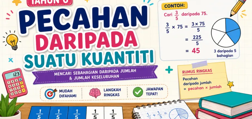 pecahan tahun 6 matematik