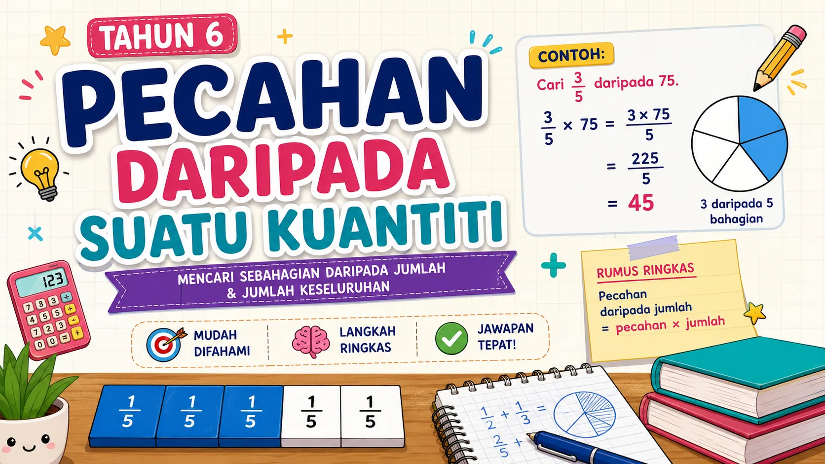 pecahan tahun 6 matematik
