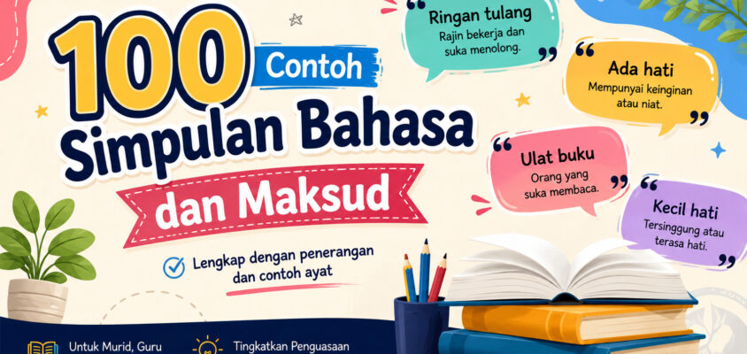 100 contoh simpulan bahasa dan maksud