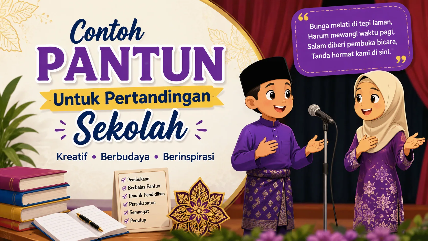 Contoh Pantun Untuk Pertandingan Sekolah