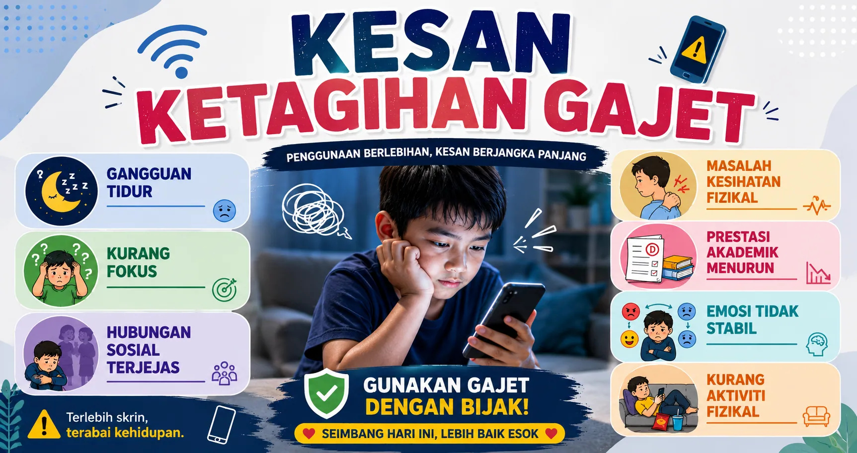 Kesan ketagihan gajet