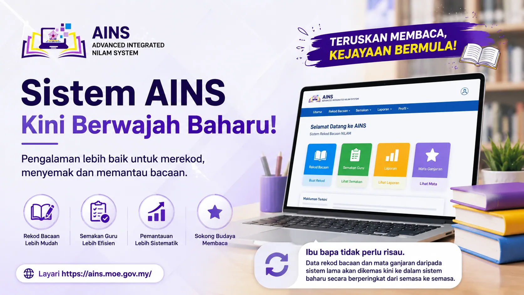 Sistem AINS Dinaik Taraf Apa yang Ibu Bapa Perlu Tahu