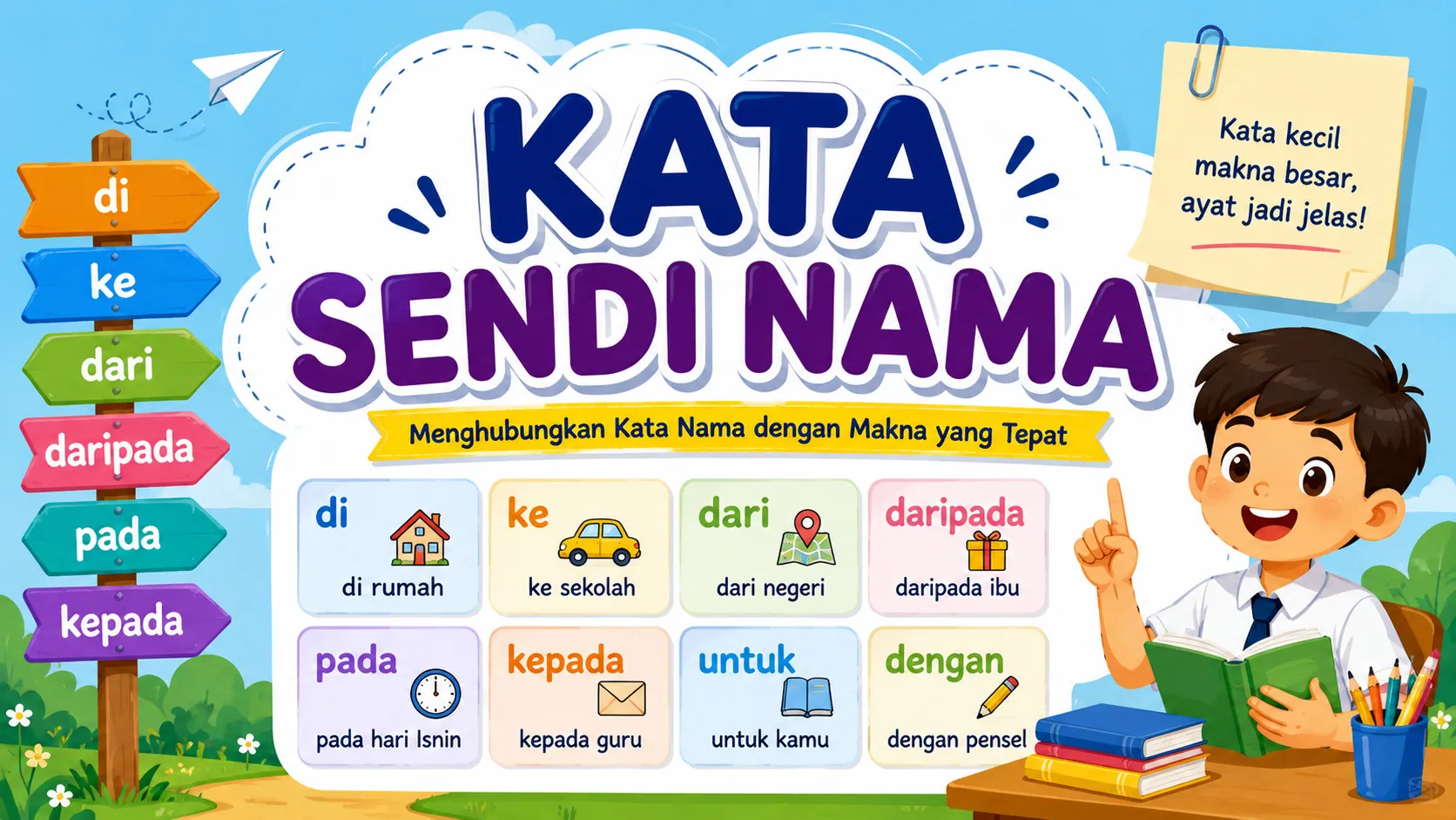 Nota Belajar Bahasa Melayu Kata Sendi Nama